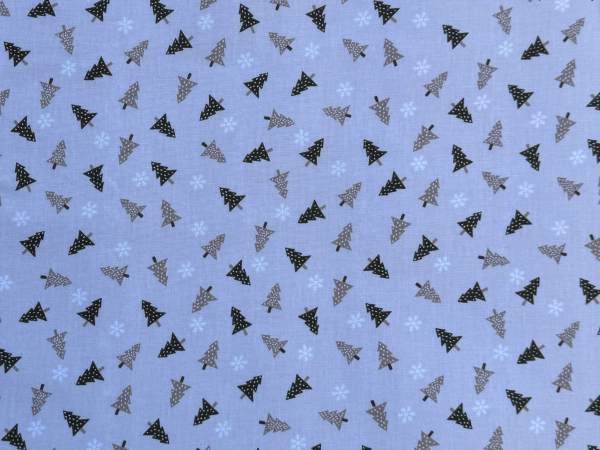 Baumwoll-Stoff Weihnachtsbaum Creme Nr 4934